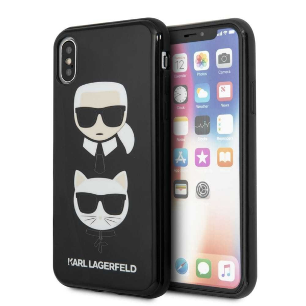 Torbica Karl Lagerfeld TPU Choupette za iPhone X/XS crna (KLHCPXTPUKICKC)