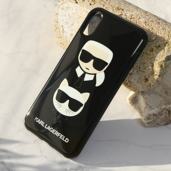 Torbica Karl Lagerfeld TPU Choupette za iPhone X/XS crna (KLHCPXTPUKICKC)