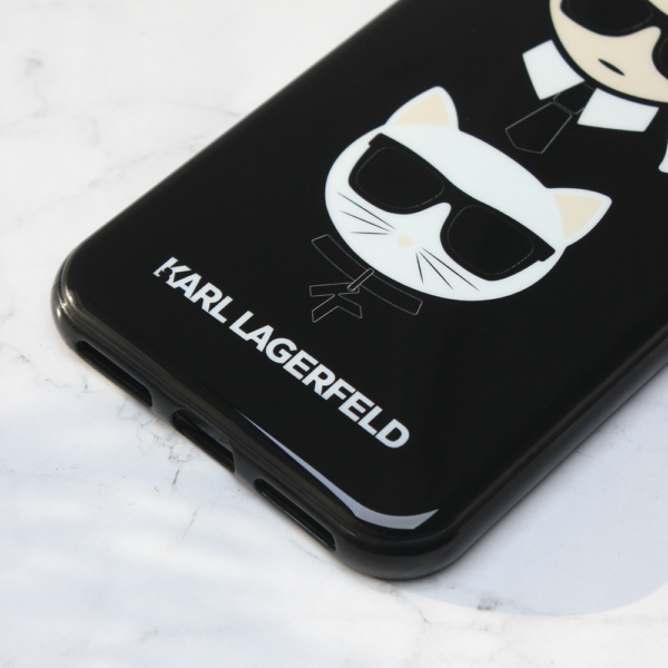 Torbica Karl Lagerfeld TPU Choupette za iPhone X/XS crna (KLHCPXTPUKICKC)