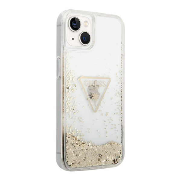 Torbica Guess Hc Liquid Glitter Triangle za iPhone 14 Plus 6.7 transparent (GUHCP14MLFCTPT)