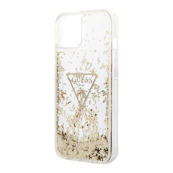 Torbica Guess Hc Liquid Glitter Triangle za iPhone 14 Plus 6.7 transparent (GUHCP14MLFCTPT)