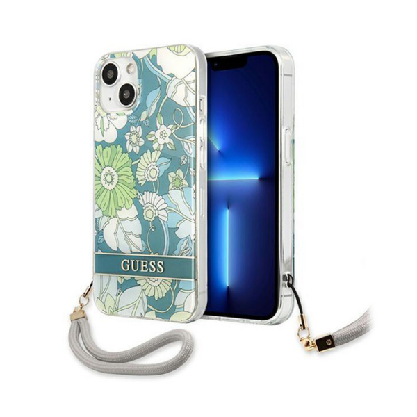 Torbica Guess Hc PC/TPU Flower Cord za iPhone 13 6.1 zelena (GUHCP13MHFLSN)