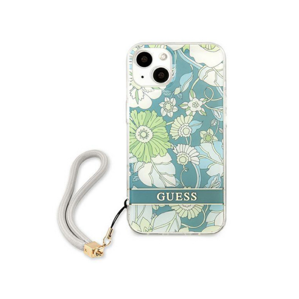 Torbica Guess Hc PC/TPU Flower Cord za iPhone 13 6.1 zelena (GUHCP13MHFLSN)