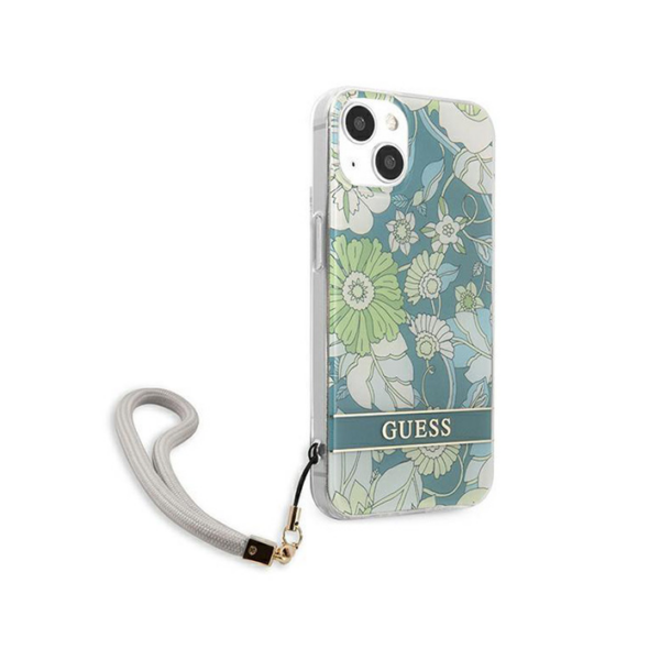 Torbica Guess Hc PC/TPU Flower Cord za iPhone 13 6.1 zelena (GUHCP13MHFLSN)