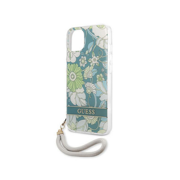 Torbica Guess Hc PC/TPU Flower Cord za iPhone 13 6.1 zelena (GUHCP13MHFLSN)