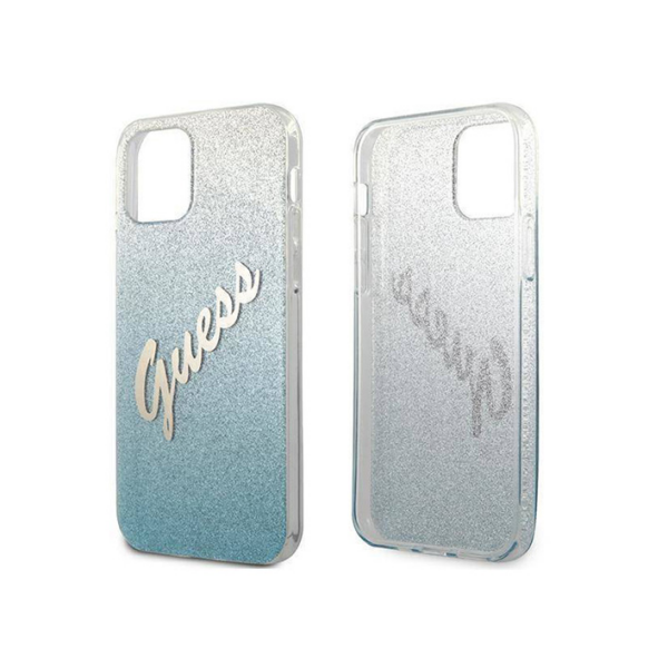 Torbica Guess Hc PC/TPU Script Glitter Gradient za iPhone 12/12 Pro 6.1 plava (GUHCP12MPCUGLSBL)