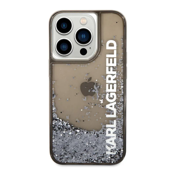 Torbica Karl Lagerfeld Hc Liquid Glitter Elong za iPhone 13 Pro Max 6.7 crna (KLHCP13XLCKVK)