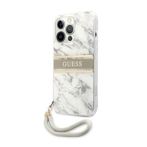 Torbica Guess Marble Strap za iPhone 13 Pro Max 6.7 siva (GUHCP13XKMABGR)