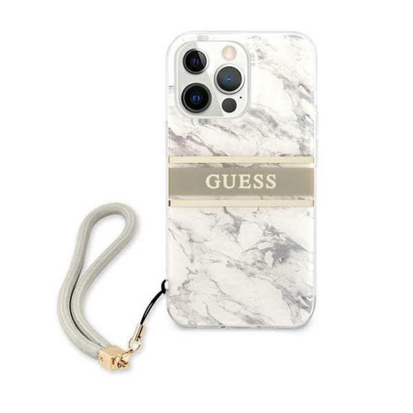 Torbica Guess Marble Strap za iPhone 13 Pro Max 6.7 siva (GUHCP13XKMABGR)