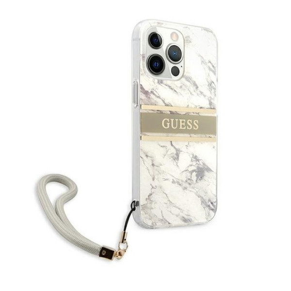 Torbica Guess Marble Strap za iPhone 13 Pro Max 6.7 siva (GUHCP13XKMABGR)