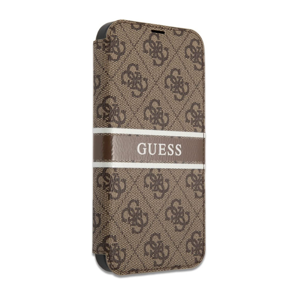 Torbica Guess Stripe Bk Pu za iPhone 13 Pro 6.1 braon (GUBKP13L4GDBR)