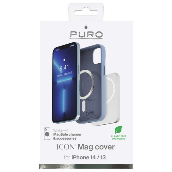 Torbica Puro ICON Mag za iPhone 14 6.1 svetlo plava