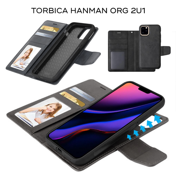 Torbica Hanman Canvas ORG 2u1 za iPhone 13 6.1 crna