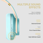 Bluetooth slusalice DOQAUS VOUGE 5 svetlo plave - Slika 3