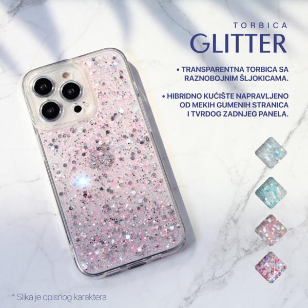 Torbica Glitter za iPhone 11 6.1 ljubicasta