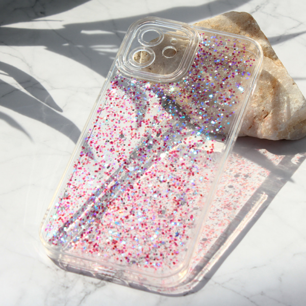 Torbica Glitter za iPhone 12 6.1 ljubicasta