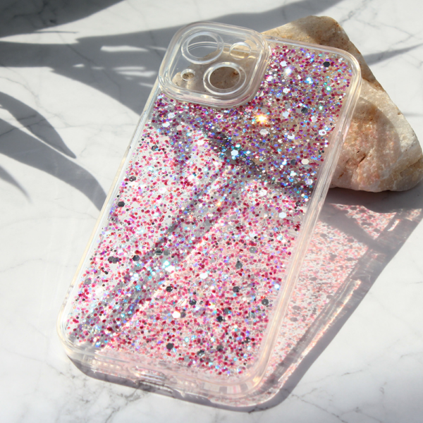 Torbica Glitter za iPhone 14 6.1 ljubicasta