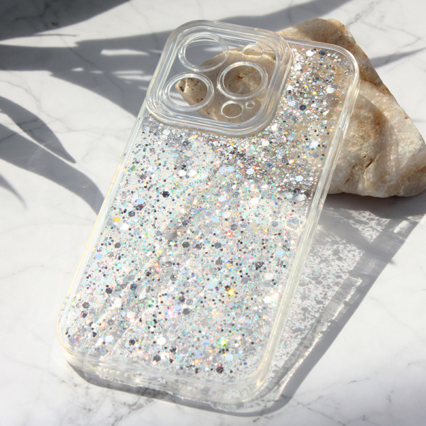 Torbica Glitter za iPhone 14 Pro 6.1 srebrna