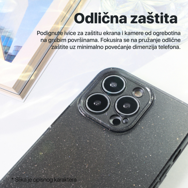 Torbica Sparkle Dust za iPhone 14 Pro 6.1 crna