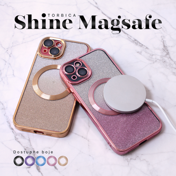 Torbica Shine Magsafe za iPhone 14 6.1 ljubicasta