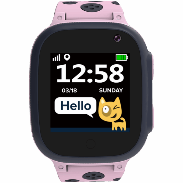 Smart watch CANYON Sandy KW-34, Kids, 1.44", GPS, nano SIM, 32+32MB, GSM, 400mAh, pink