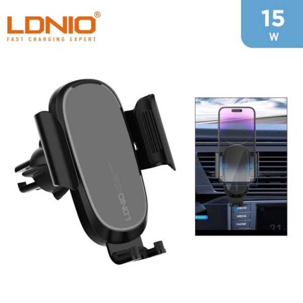 Auto stalak LDNIO MW21 15W Wireless punjac