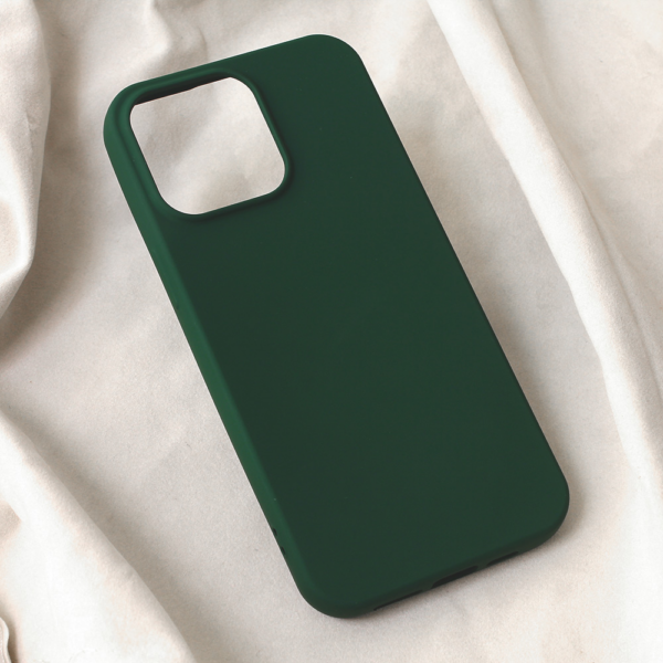 Torbica Teracell Soft Velvet za iPhone 15 Pro Max 6.7 tamno zelena