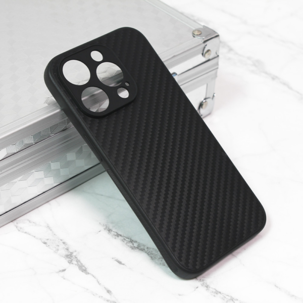 Torbica Carbon fiber za iPhone 15 Pro 6.1 crna