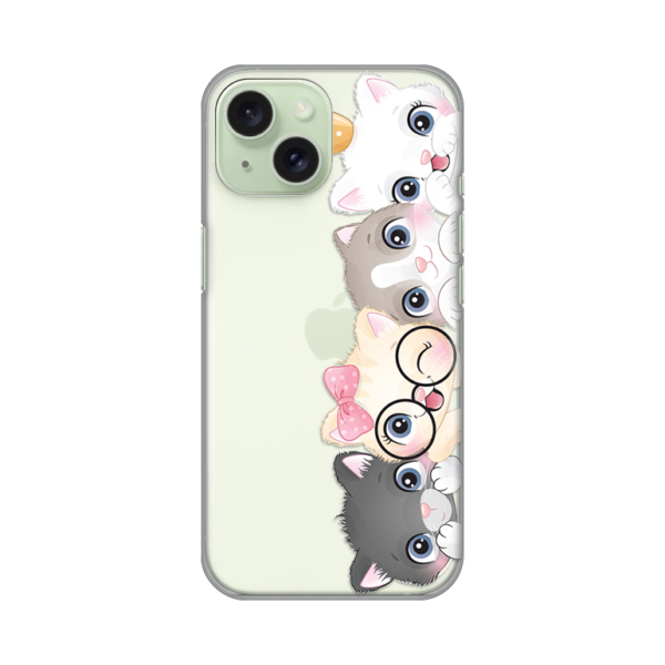 Torbica Silikonska Print Skin za iPhone 15 6.1 Cats