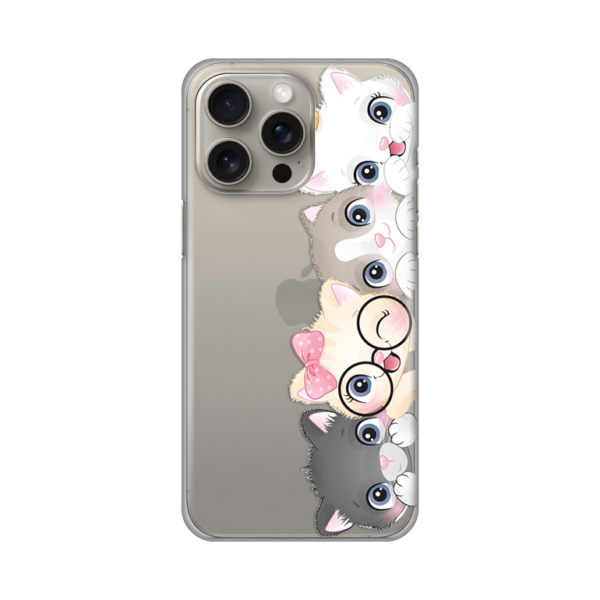 Torbica Silikonska Print Skin za iPhone 15 Pro Max 6.7 Cats