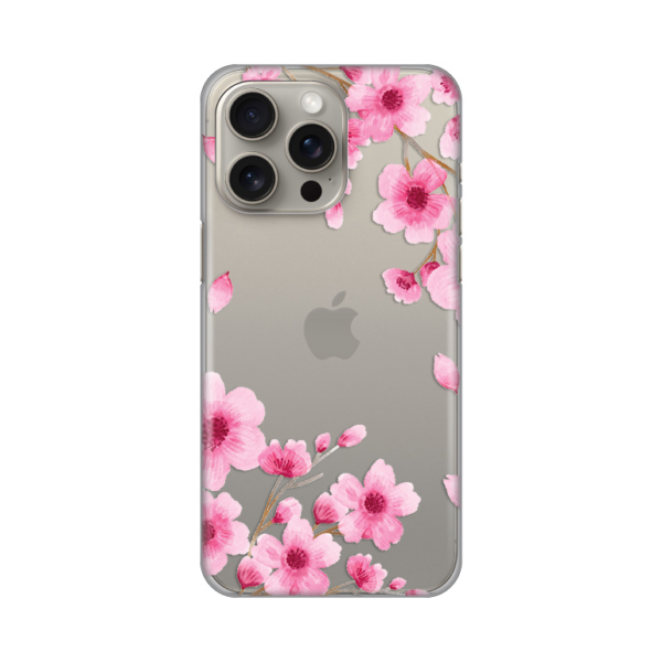 Torbica Silikonska Print Skin za iPhone 15 Pro Max 6.7 Rose flowers