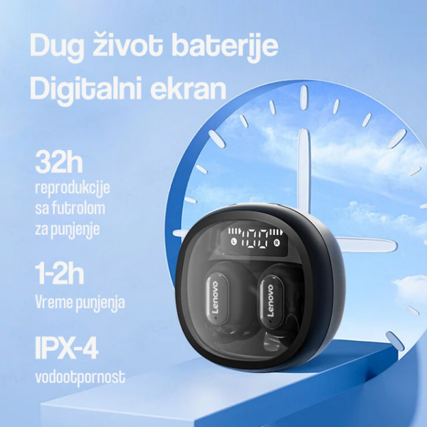 Bluetooth slusalice Lenovo Thinkplus Airpods crne