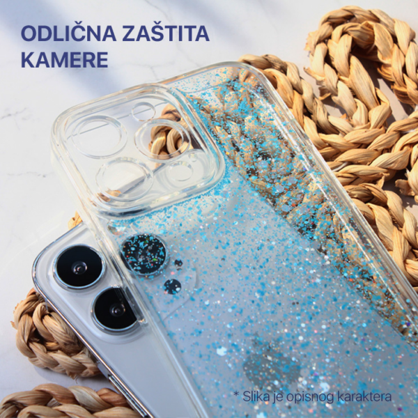 Torbica Glitter za iPhone 15 6.1 ljubicasta