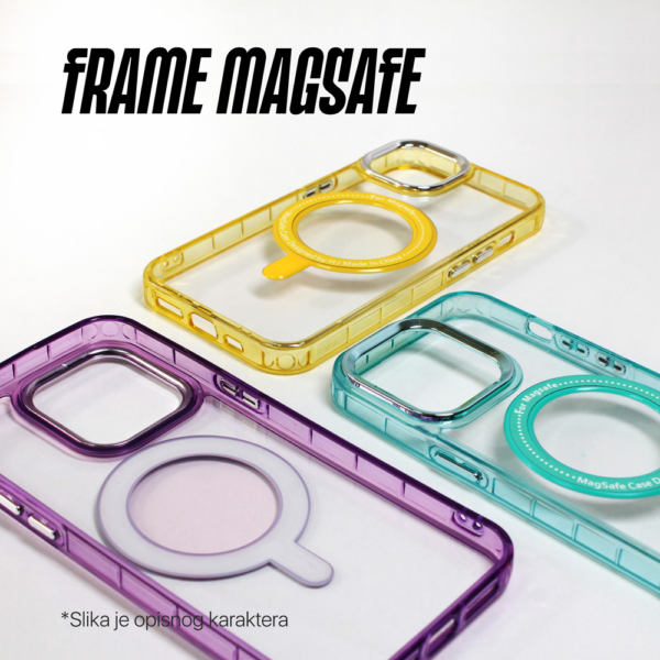 Torbica Frame Magsafe za iPhone 15 Pro Max 6.7 zuta