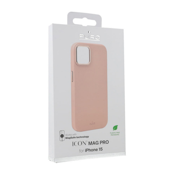 Torbica Puro ICON Mag Pro za iPhone 15 6.1 roze