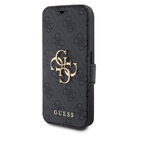 Torbica Guess Bk Pu leather 4G Metal Logo za iPhone 15 Pro 6.1 siva (GUBKP15L4GMGGR)