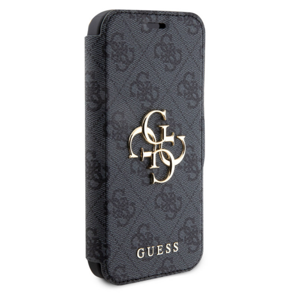 Torbica Guess Bk Pu leather 4G Metal Logo za iPhone 15 Pro 6.1 siva (GUBKP15L4GMGGR)