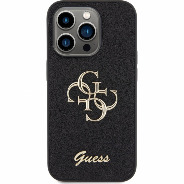 Torbica Guess Hc Fixed Glitter 4G Big Metal Logo za iPhone 15 Pro Max 6.7 crna (GUHCP15XHG4SGK)