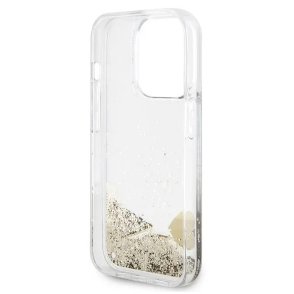 Torbica Guess Hc Liquid Glitter Charms za iPhone 15 Pro 6.1 zlatna (GUHCP15LGLHFLGO)