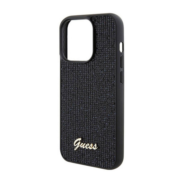 Torbica Guess Hc PU Disco Script Metal za iPhone 15 Pro 6.1 (GUHCP15LPMSDGSK)