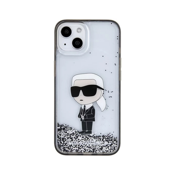 Torbica Karl Lagerfeld Hc Liquid Glitter Ikonik za iPhone 15 6.1 transparent (KLHCP15SLKKNSK)