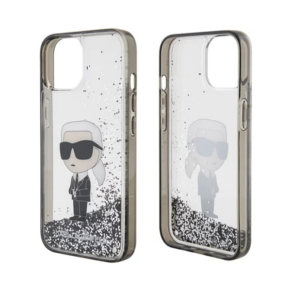 Torbica Karl Lagerfeld Hc Liquid Glitter Ikonik za iPhone 15 6.1 transparent (KLHCP15SLKKNSK)