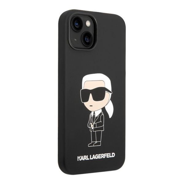 Torbica Karl Lagerfeld Hc Silicone NFT Ikonik za iPhone 15 6.1 crna (KLHCP15SSNIKBCK)