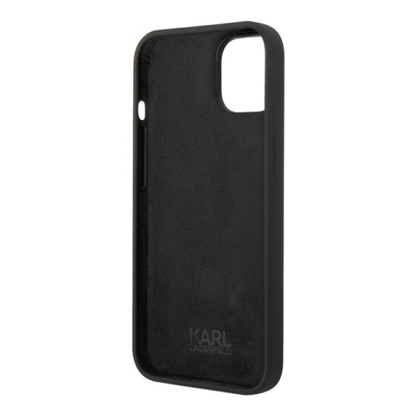 Torbica Karl Lagerfeld Hc Silicone NFT Ikonik za iPhone 15 6.1 crna (KLHCP15SSNIKBCK)