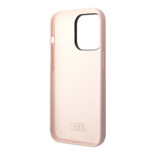 Torbica Karl Lagerfeld Hc Silicone NFT Ikonik za iPhone 15 Pro Max 6.7 roze (KLHCP15XSNIKBCP)