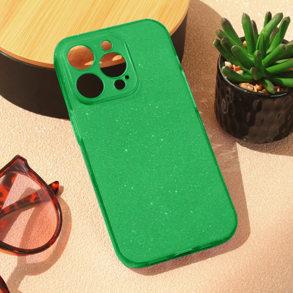 Torbica Sparkle Dust za iPhone 15 Pro 6.1 zelena