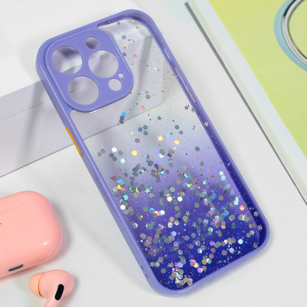 Torbica Frame Glitter za iPhone 15 Pro Max 6.7 ljubicasta