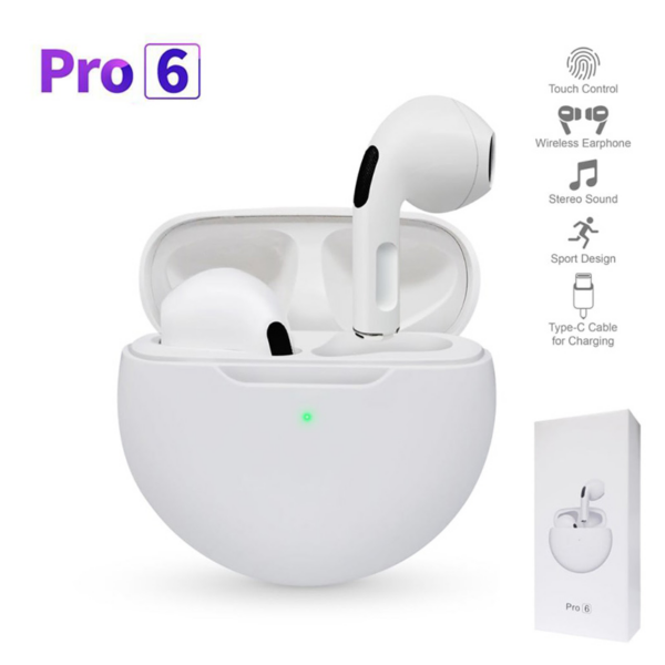 Bluetooth slusalice Airpods Pro6 bele HQ