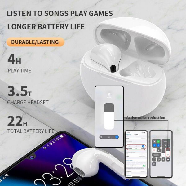 Bluetooth slusalice Airpods Pro6 plave HQ