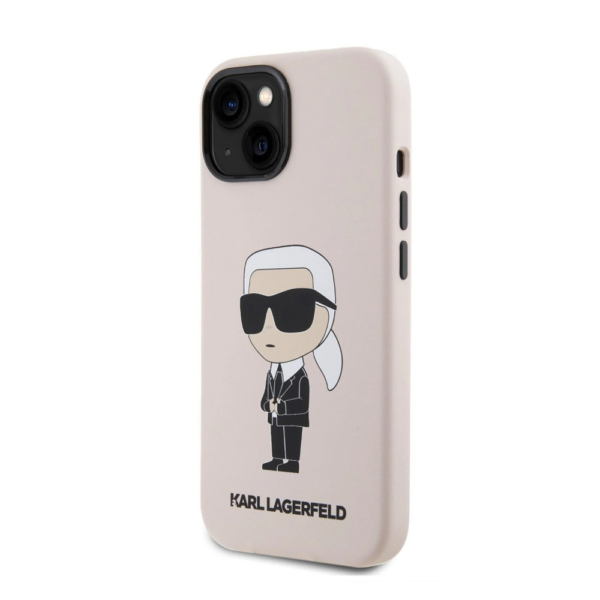 Torbica Karl Lagerfeld Hc Silicone NFT Ikonik za iPhone 15 6.1 roze (KLHCP15SSNIKBCP)